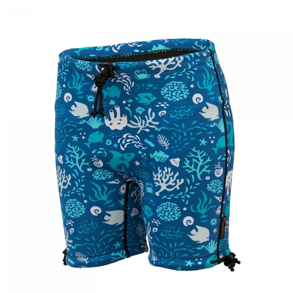 Connie Kids' Swim Shorts with Ocean Print, Sz.8-10